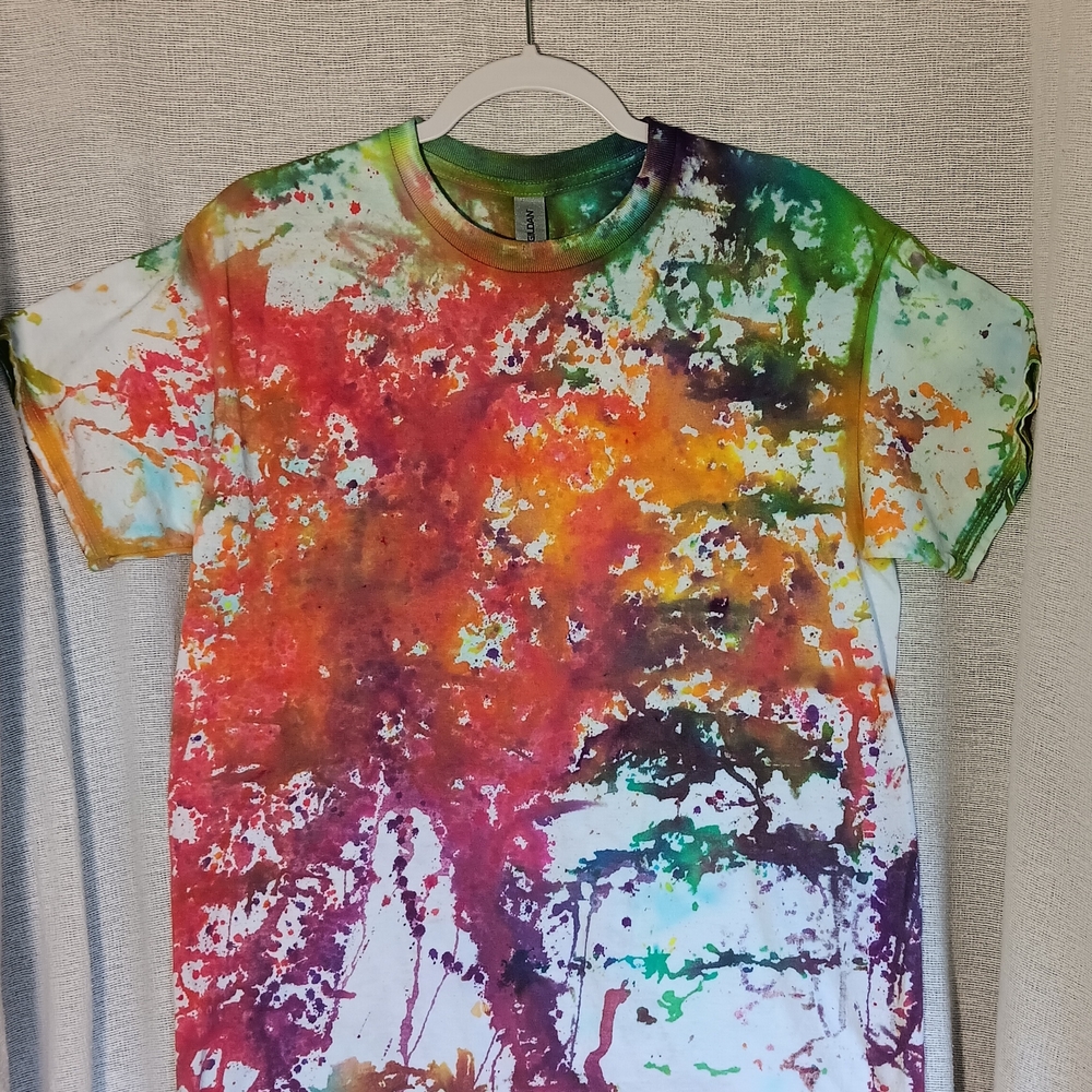 Tie-dye Splatter Multicolor Short Sleeve Tee